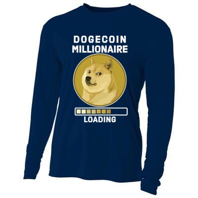 Dogecoin Millionaire Loading Funny Doge Crypto Cooling Performance Long Sleeve Crew