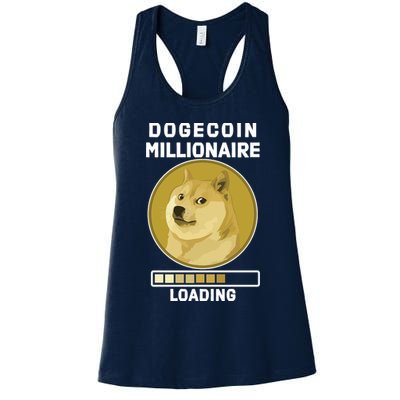 Dogecoin Millionaire Loading Funny Doge Crypto Womens Tank Top
