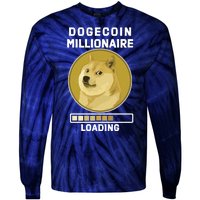 Dogecoin Millionaire Loading Funny Doge Crypto Tie-Dye Long Sleeve Shirt