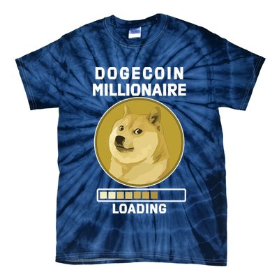 Dogecoin Millionaire Loading Funny Doge Crypto Tie-Dye T-Shirt