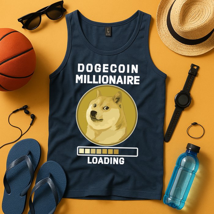 Dogecoin Millionaire Loading Funny Doge Crypto Tank Top