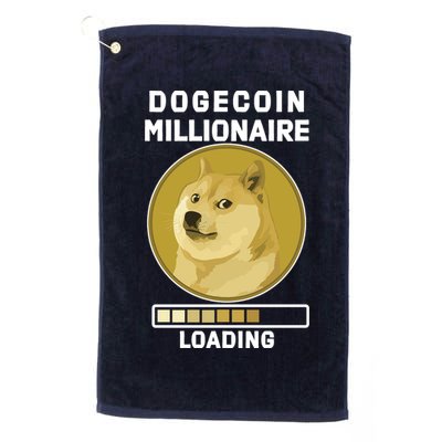Dogecoin Millionaire Loading Funny Doge Crypto Golf Towel