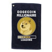 Dogecoin Millionaire Loading Funny Doge Crypto Golf Towel