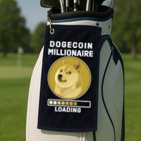 Dogecoin Millionaire Loading Funny Doge Crypto Golf Towel