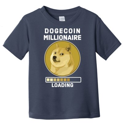 Dogecoin Millionaire Loading Funny Doge Crypto Toddler T-Shirt