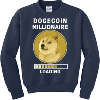 Dogecoin Millionaire Loading Funny Doge Crypto Kids Sweatshirt