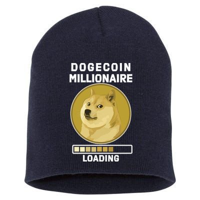 Dogecoin Millionaire Loading Funny Doge Crypto Short Acrylic Beanie