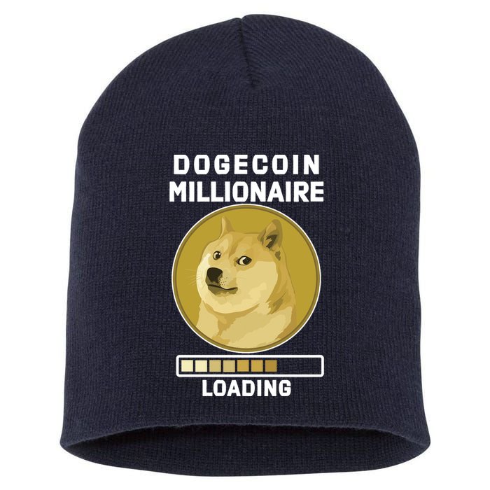 Dogecoin Millionaire Loading Funny Doge Crypto Short Acrylic Beanie
