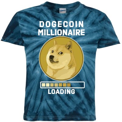 Dogecoin Millionaire Loading Funny Doge Crypto Kids Tie-Dye T-Shirt