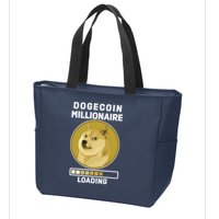 Dogecoin Millionaire Loading Funny Doge Crypto Zip Tote Bag