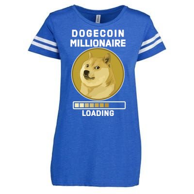 Dogecoin Millionaire Loading Funny Doge Crypto Enza Ladies Jersey Football T-Shirt