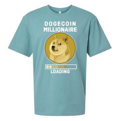 Dogecoin Millionaire Loading Funny Doge Crypto Sueded Cloud Jersey T-Shirt