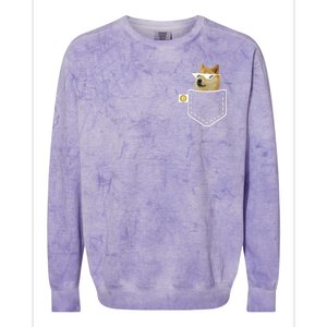 Dogecoin Pocket Doge Coin Colorblast Crewneck Sweatshirt