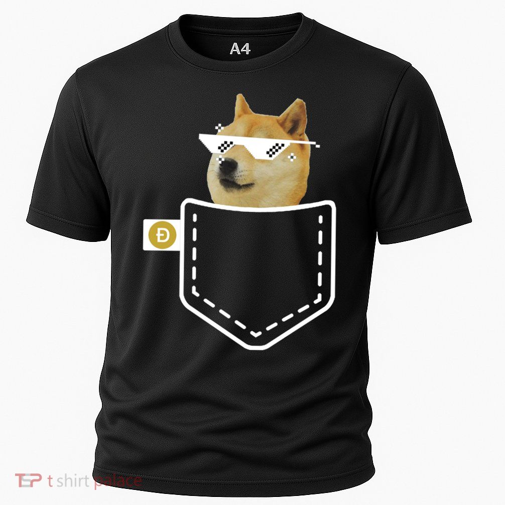 Dogecoin Pocket Doge Coin Cooling Performance Crew T-Shirt