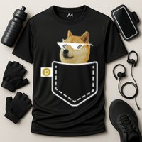 Dogecoin Pocket Doge Coin Performance Shirt