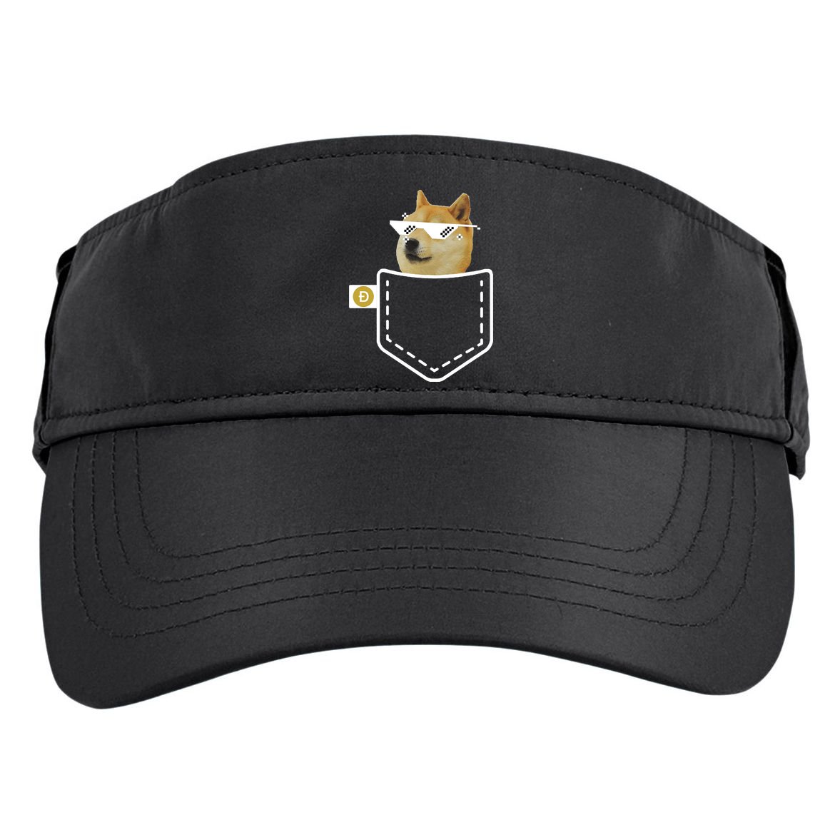 Dogecoin Pocket Doge Coin Adult Drive Performance Visor