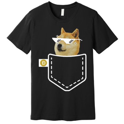 Dogecoin Pocket Doge Coin Premium T-Shirt