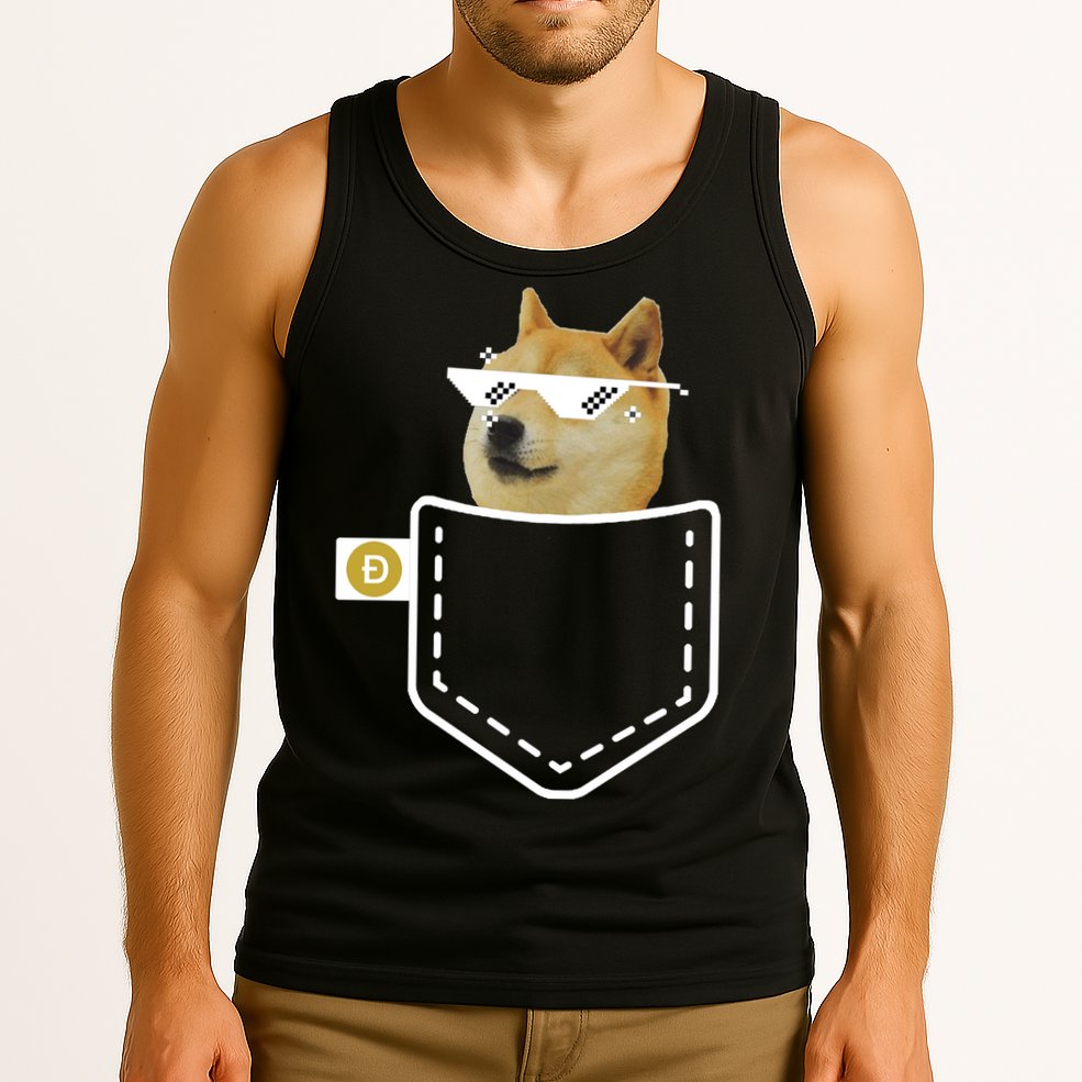 Dogecoin Pocket Doge Coin Tank Top