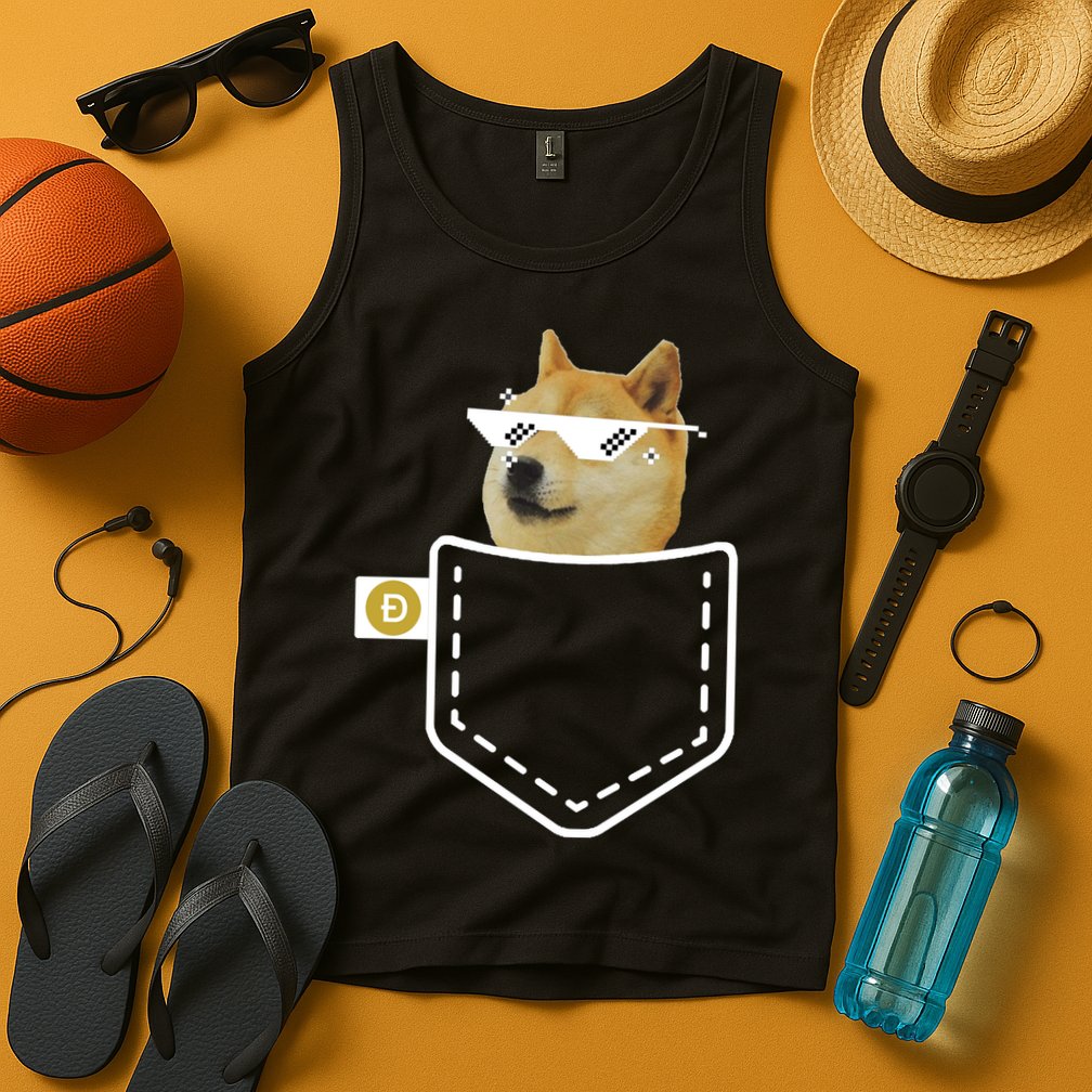 Dogecoin Pocket Doge Coin Tank Top