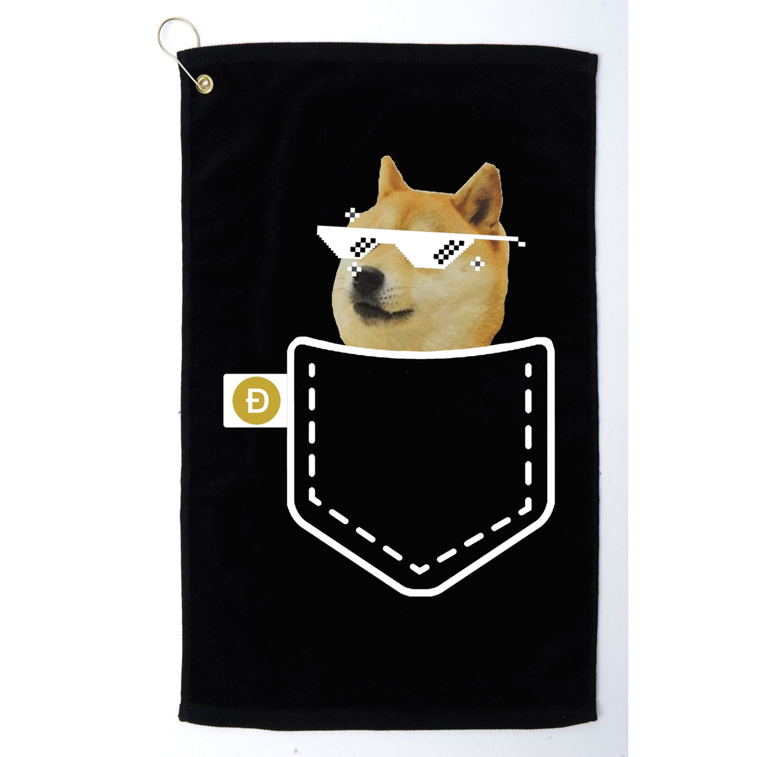 Dogecoin Pocket Doge Coin Golf Towel
