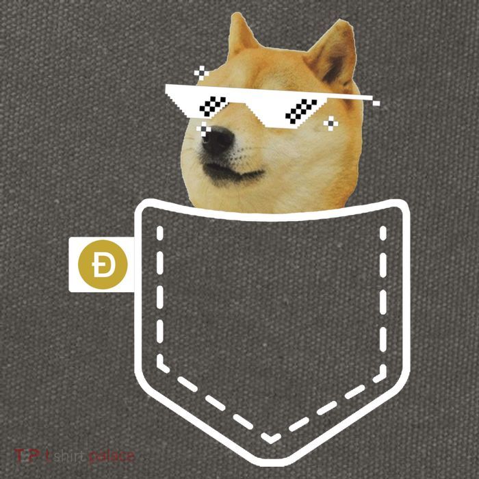 Dogecoin Pocket Doge Coin Cotton Canvas Backpack