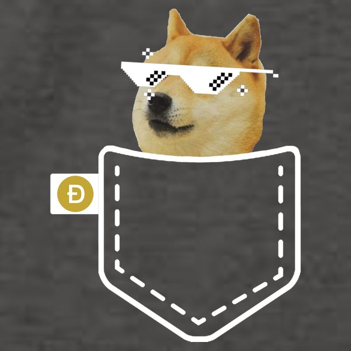 Dogecoin Pocket Doge Coin Vector Backpack