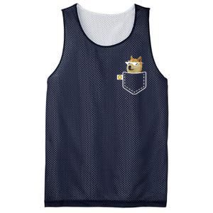 Dogecoin Pocket Doge Coin Mesh Reversible Basketball Jersey Tank