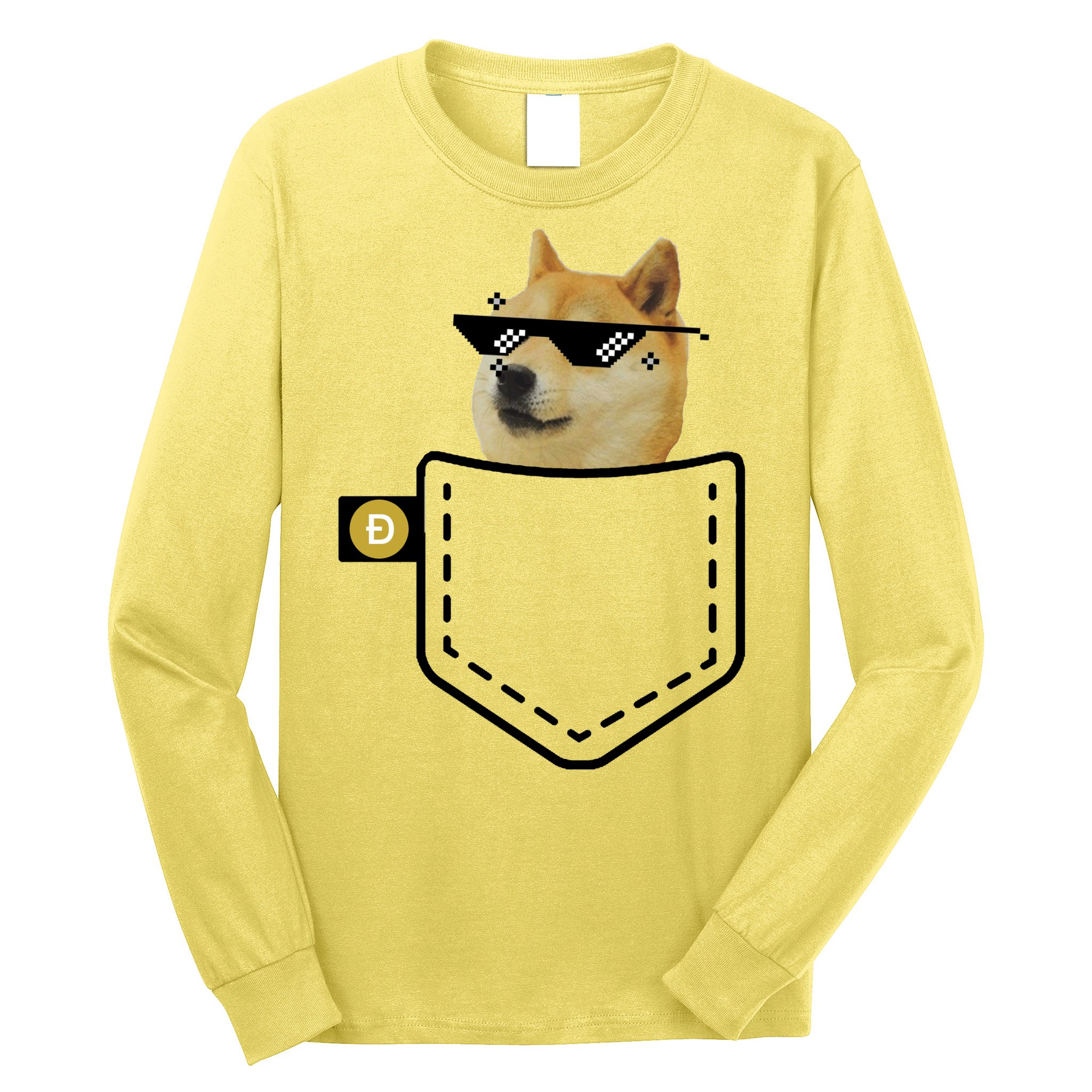 Dogecoin Pocket Doge Coin Long Sleeve Shirt