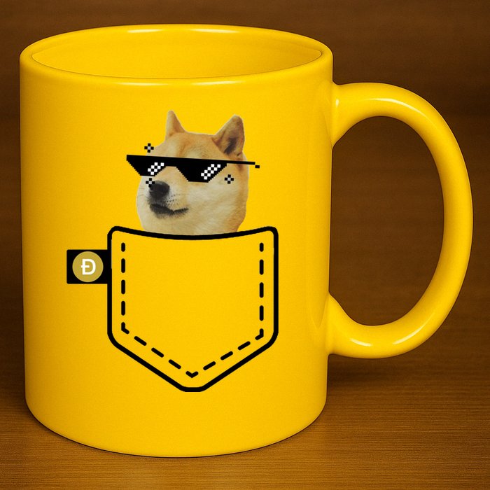 Dogecoin Pocket Doge Coin 11oz C Handle Ceramic Mug