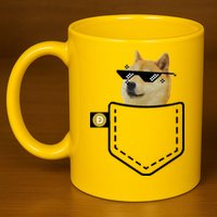 Dogecoin Pocket Doge Coin 11oz C Handle Ceramic Mug