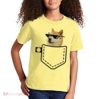 Dogecoin Pocket Doge Coin Kids T-Shirt