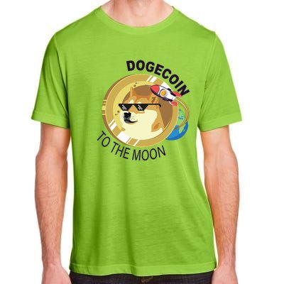 DogeCoin To The Moon Adult ChromaSoft Performance T-Shirt