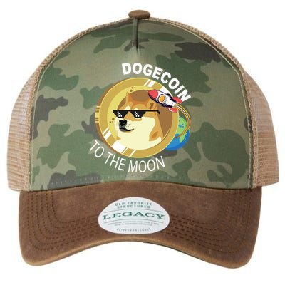 DogeCoin To The Moon Legacy Tie Dye Trucker Hat