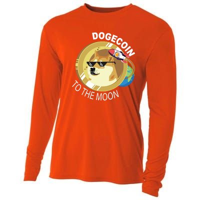 DogeCoin To The Moon Cooling Performance Long Sleeve Crew