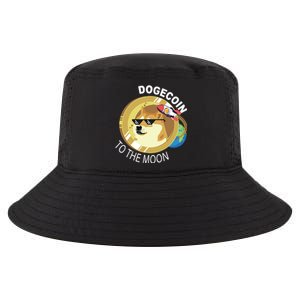 Dogecoin to the moon Cool Comfort Performance Bucket Hat