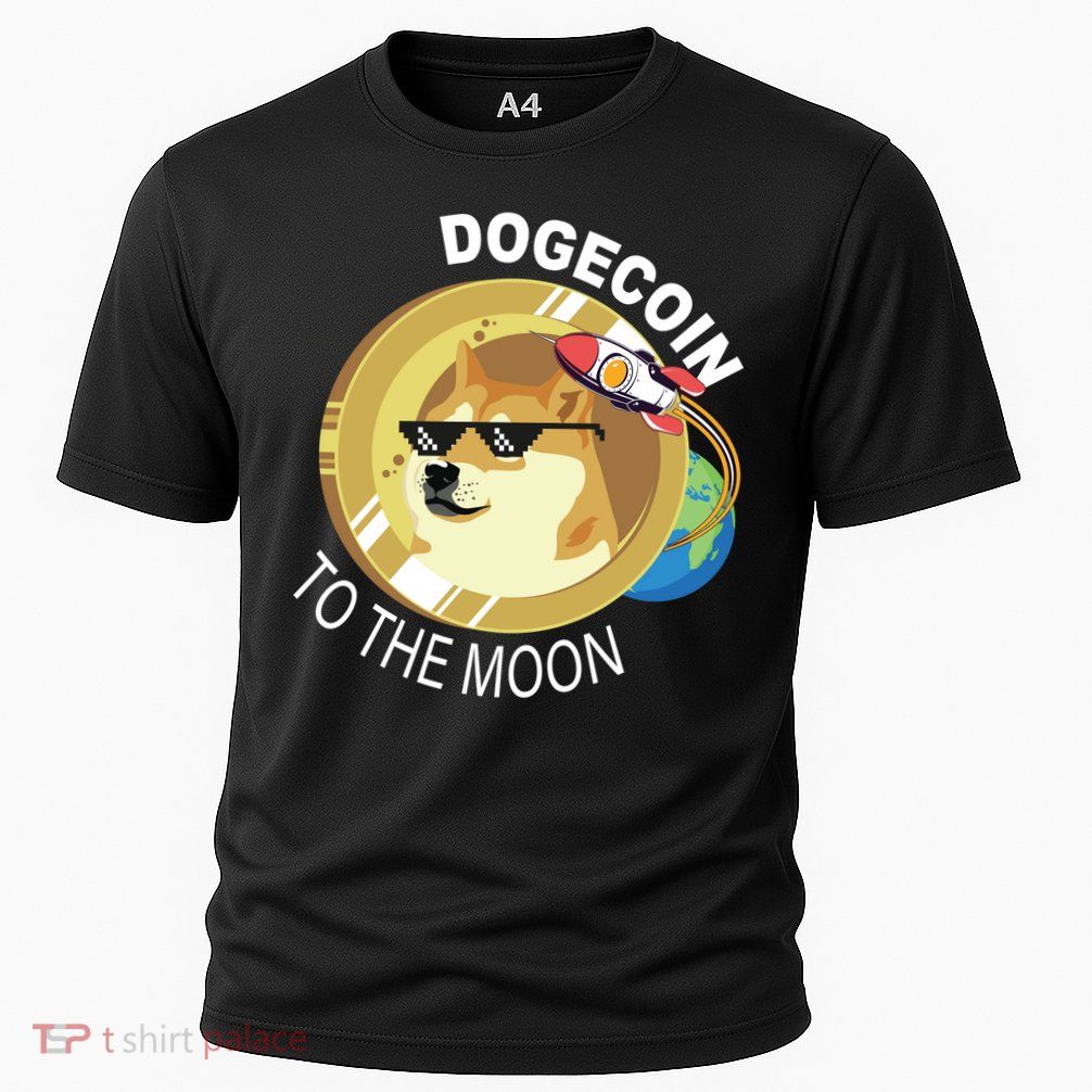 Dogecoin to the moon Performance Shirt