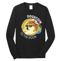 Dogecoin to the moon Long Sleeve Shirt