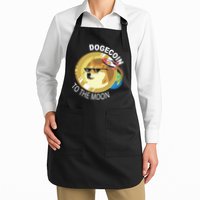 Dogecoin to the moon Apron