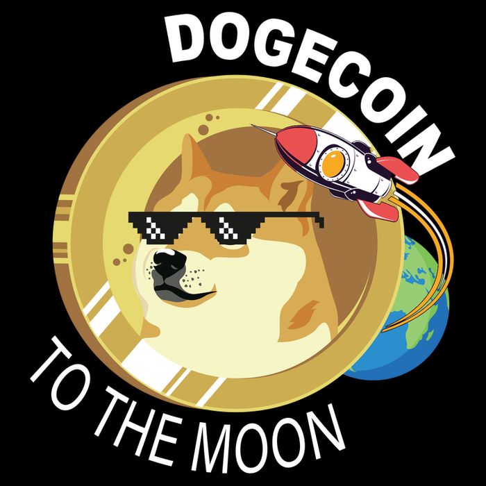 Dogecoin to the moon Apron