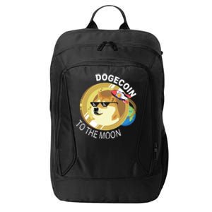 Dogecoin to the moon City Backpack