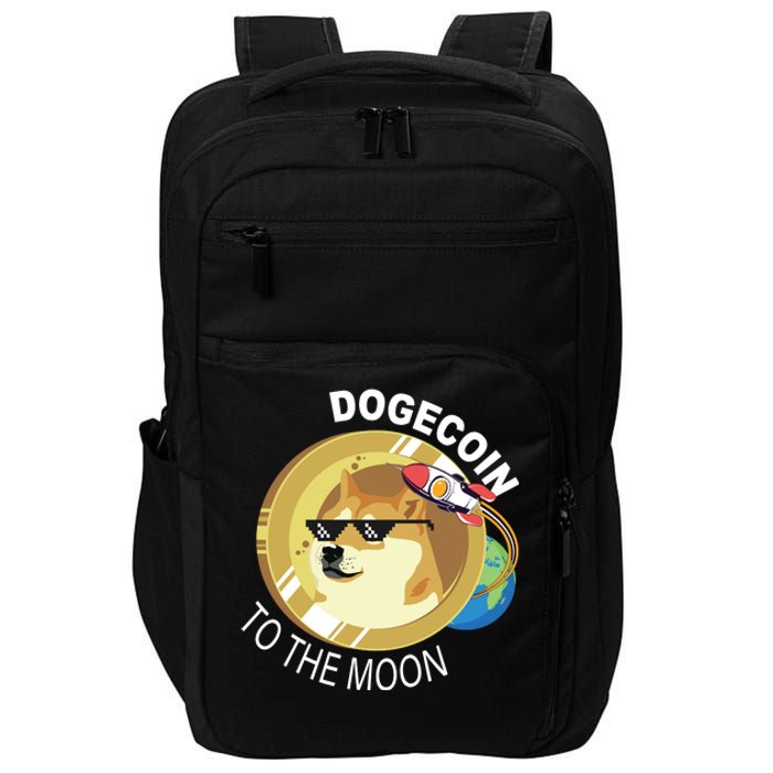 Dogecoin to the moon Impact Tech Backpack