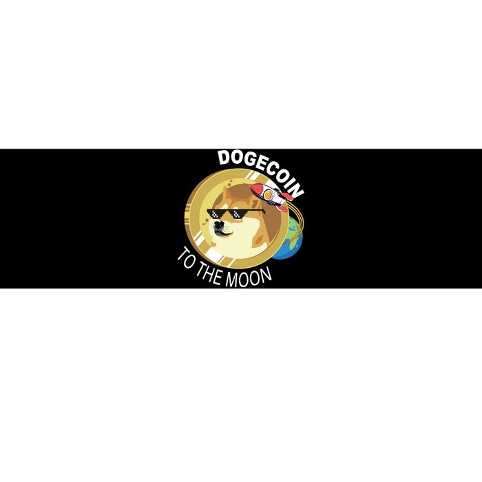 Dogecoin to the moon Bumper Sticker