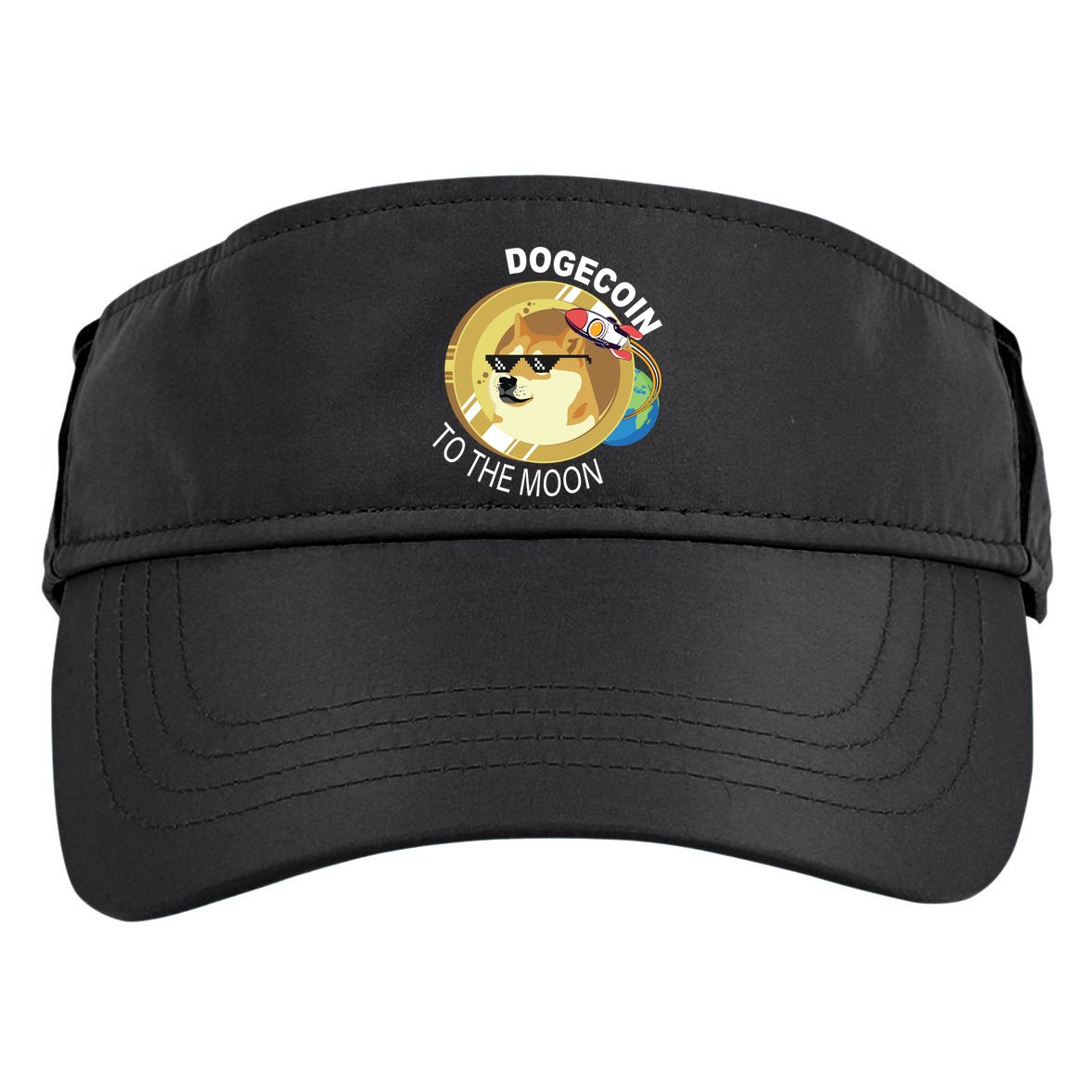 DogeCoin To The Moon Adult Drive Performance Visor