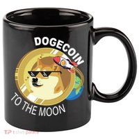DogeCoin To The Moon 11oz C Handle Ceramic Mug