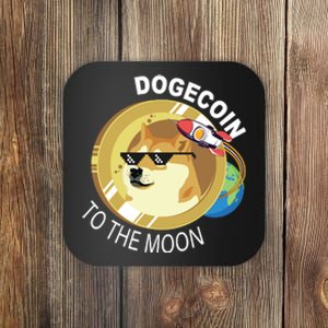 Dogecoin to the moon Coaster