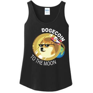 Dogecoin to the moon Ladies Essential Tank