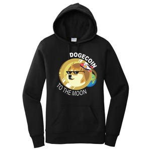 Dogecoin to the moon Women's Pullover Hoodie