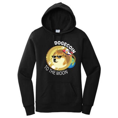 Dogecoin to the moon Women's Pullover Hoodie