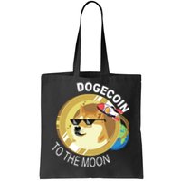 Dogecoin to the moon Tote Bag