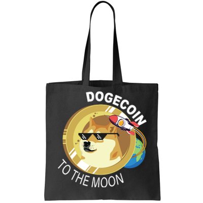 Dogecoin to the moon Tote Bag